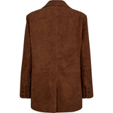 Depeche leather wear Trendy suede blazer Blazer 014 Cognac