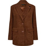 Depeche leather wear Trendy suede blazer Blazer 014 Cognac