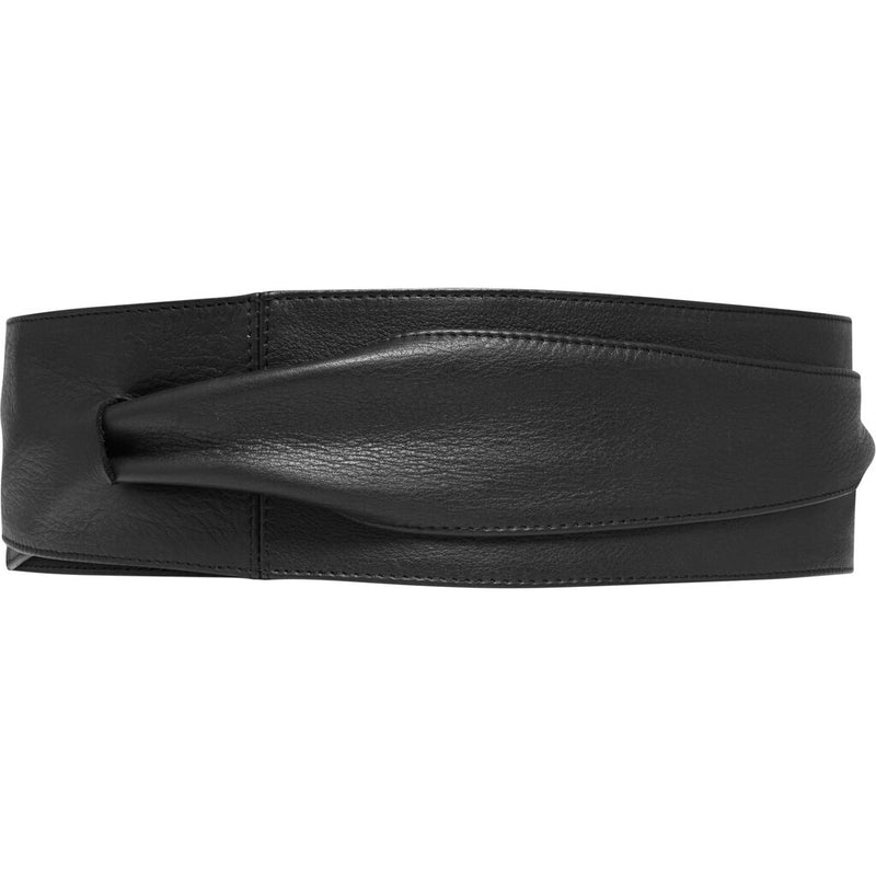 DEPECHE Waist belt in silky soft leather Belts 099 Black (Nero)