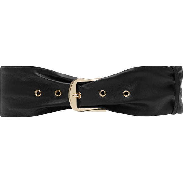 DEPECHE Waist belt in soft leather quality Belts 099 Black (Nero)