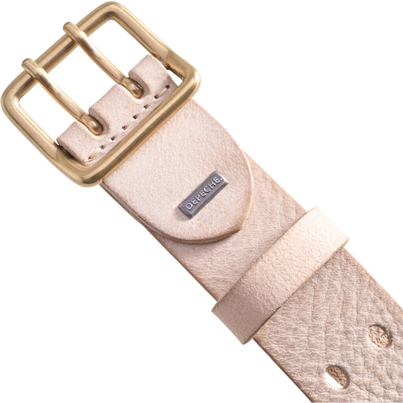 DEPECHE Waist narrow belt in soft leather quality Belts 011 Sand