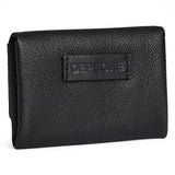 DEPECHE Wallet/credit card holder in soft leather Purse / Credit card holder 154 Black/Brass