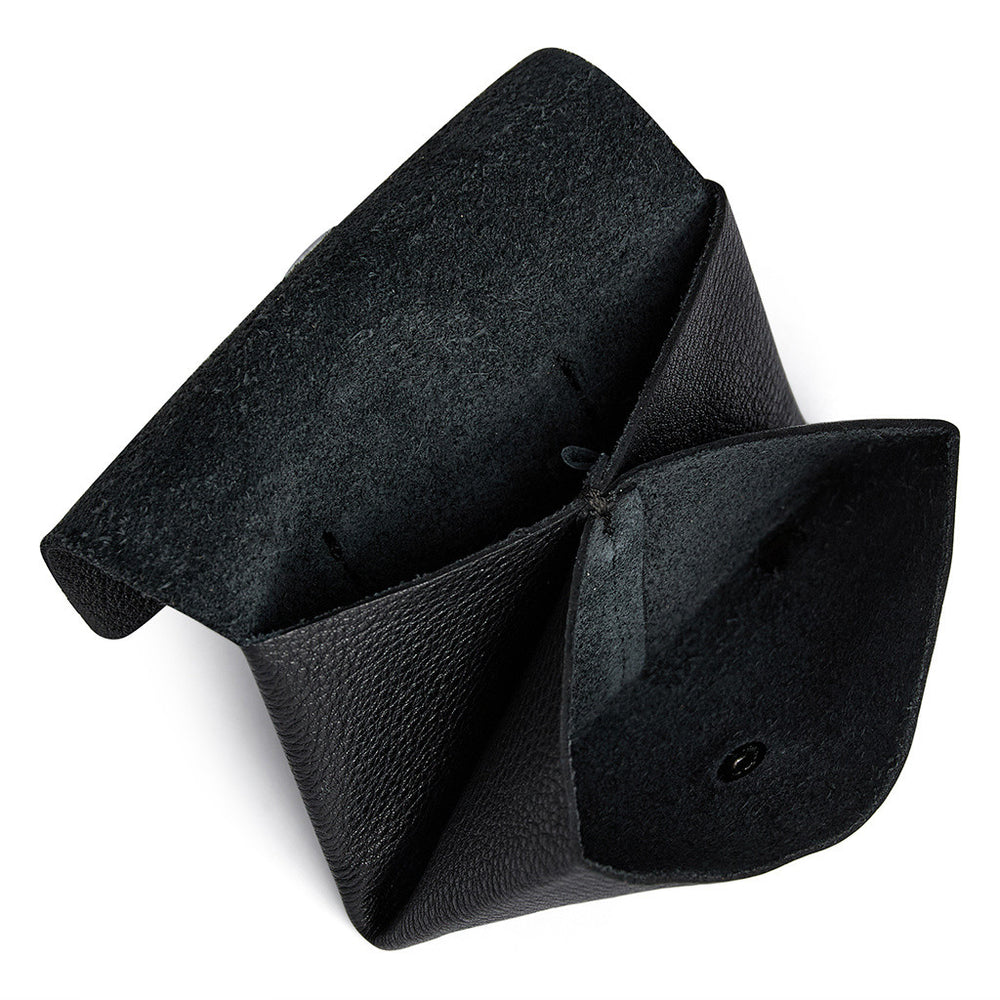 Wallet/credit card holder in soft leather / 16040 - Black/Brass