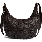 DEPECHE Warsaw handwoven leather shoulder bag Shoulderbag / Handbag 161 Dark brown