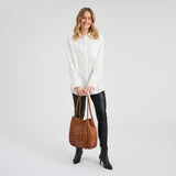 DEPECHE Warsaw shopper bag Shopper 005 Vintage cognac