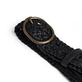 DEPECHE Weave Belt Belt 154 Black/Brass