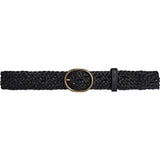 DEPECHE Weave Belt Belt 154 Black/Brass