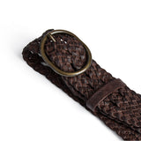 DEPECHE Weave Belt Belt 258 Winter Brown / Brass