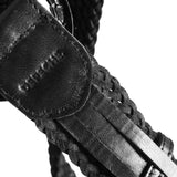 DEPECHE Wide braided leather belt Belts 099 Black (Nero)