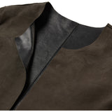 Depeche leather wear Zita 2 in 1 beautiful leather jacket Jacket 331 Khaki/ Black Combi