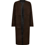 Depeche leather wear Zita 2 in 1 beautiful leather jacket Jacket 333 Dusty Brown/ Black combi