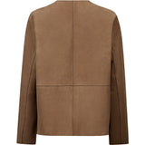 Depeche leather wear Zita Short 2in1 Jacket Jacket 310 Mud Black combi