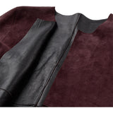 Depeche leather wear Zita Short 2in1 Jacket Jacket 339 Deep Plum / Black kombi