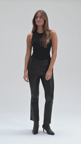 Depeche leather wear Alizza 7/8 leather pants Pants 099 Black