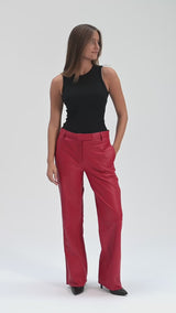 Depeche leather wear Adele leather pants Pants 043 Red
