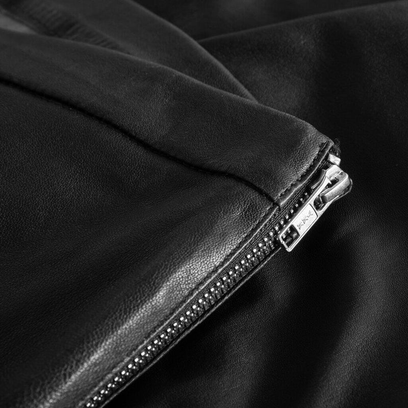 Depeche leather wear Amber basic leather legging with zipper closure Pants 099 Black (Nero)