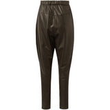 Depeche leather wear Baggy leather pants with raw details Pants 038 Dusty taupe