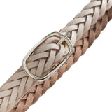 DEPECHE Beautiful braided leather belt Belts 191 Sand / Gold