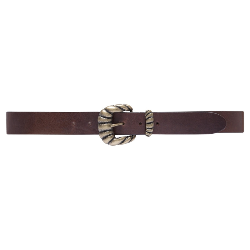DEPECHE Beautiful jeans belt in soft leather Belts 161 Dark brown