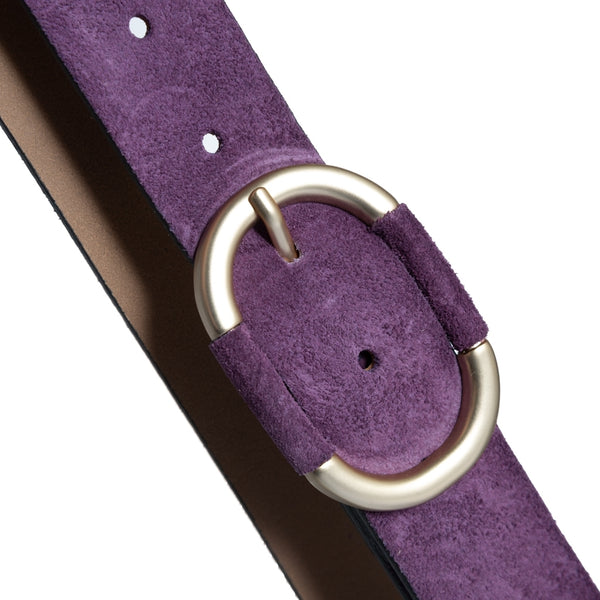 DEPECHE Beautiful leather belt in nice quality Belts 125 Purple