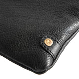 DEPECHE Beautiful leather clutch with golden zippers Small bag / Clutch 099 Black (Nero)
