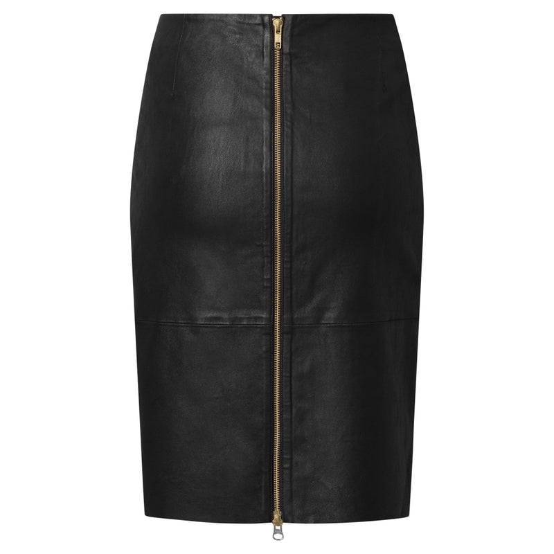 Depeche leather wear Beautiful musthave stretch leather skirt Skirts 099 Black (Nero)