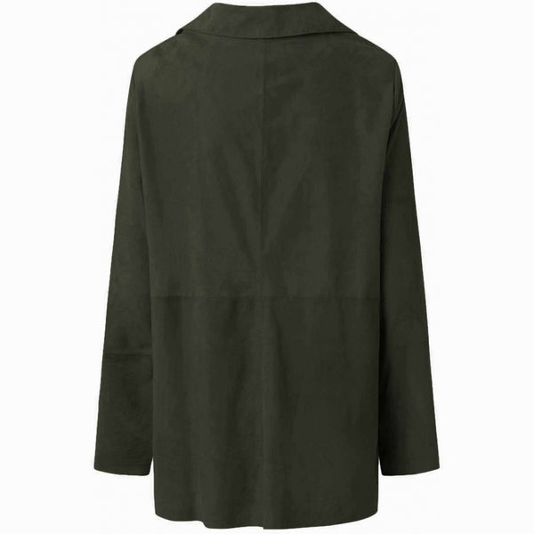 Depeche leather wear Beautiful oversize suede blazer Jackets 122 Forest green