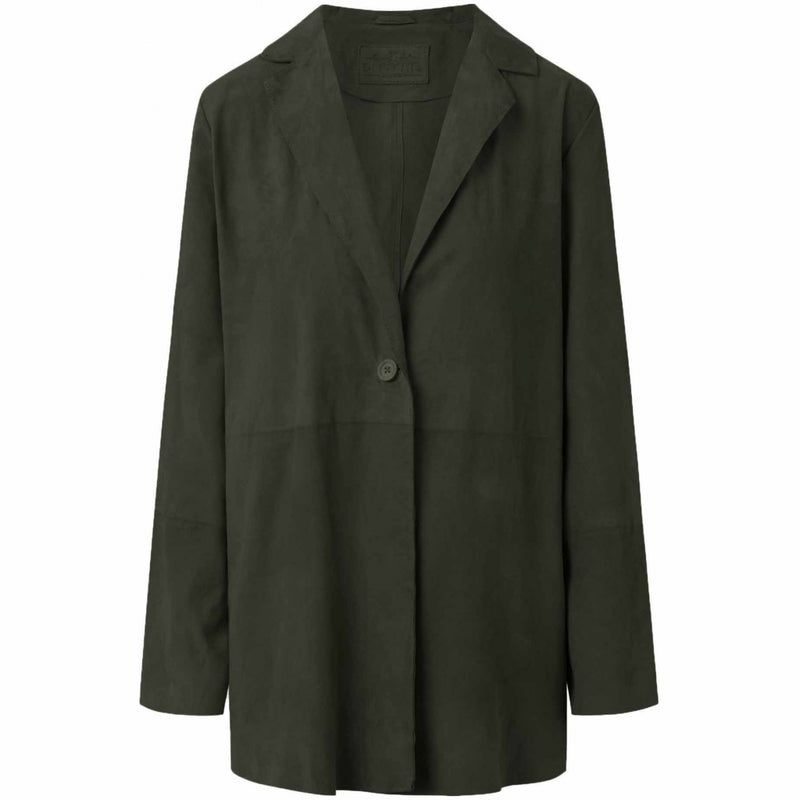 Depeche leather wear Beautiful oversize suede blazer Jackets 122 Forest green