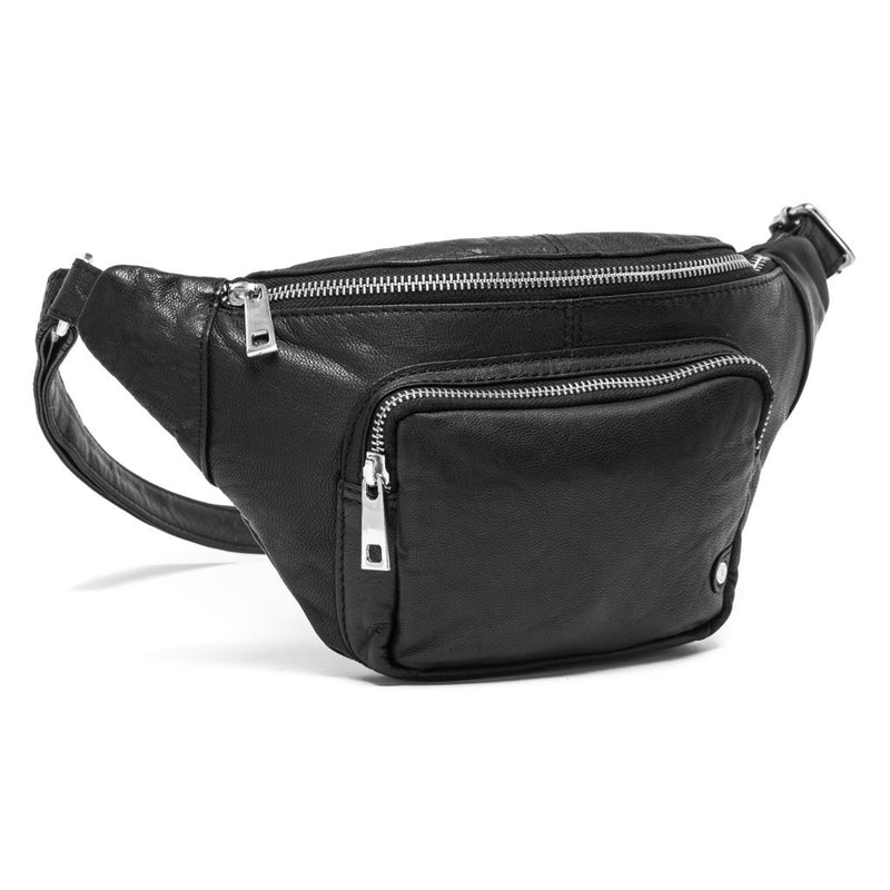 Oversize leather bumbag in high and soft quality / 13860 - Black (Nero –  DEPECHE