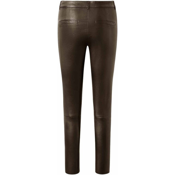 Depeche leather wear Caroline chino stretch leather pant Pants 161 Dark brown