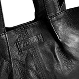 DEPECHE Classic leather shopper bag in timeless design Shopper 099 Black (Nero)