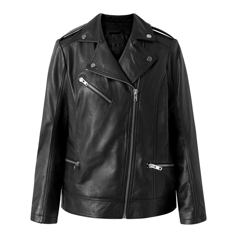 Depeche leather wear Cool and raw biker jacket in soft quality Jackets 099 Black (Nero)