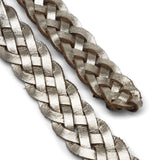 DEPECHE Cool braided leatherbelt in metallic Belts 206 Gold Metallic