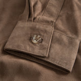 Depeche leather wear Cool shirt in soft suede Tops 007 Mud