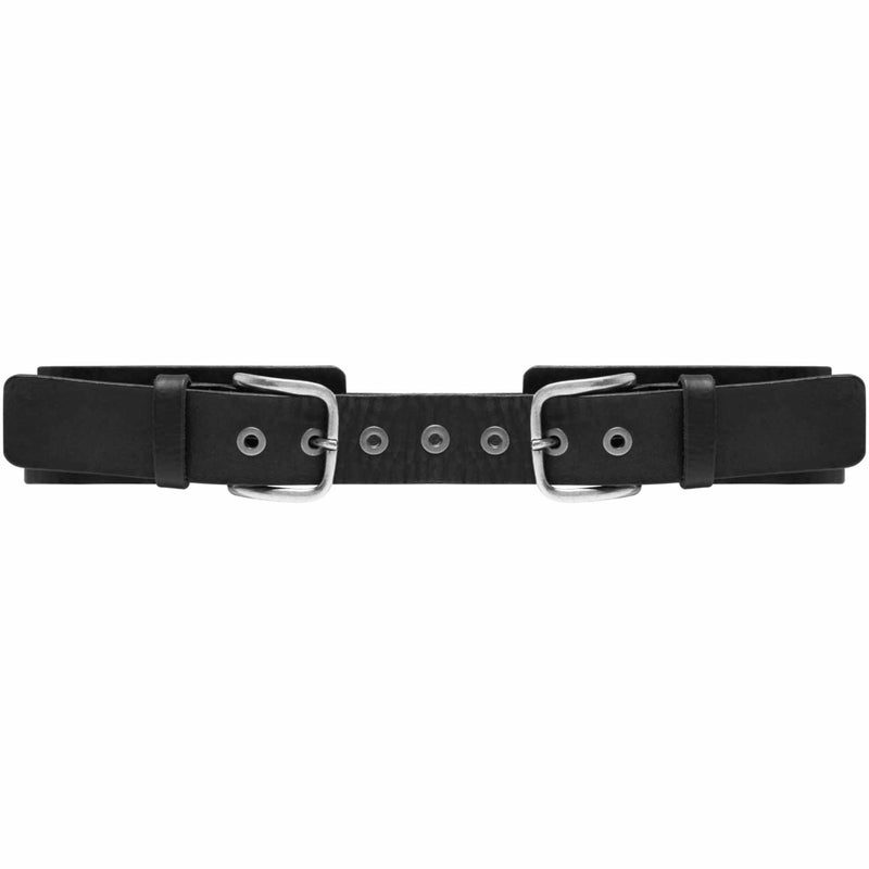DEPECHE Cool waist leather belt with raw details Belts 098 Silver