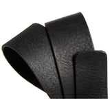 DEPECHE Cool waist leather belt with raw details Belts 099 Black (Nero)