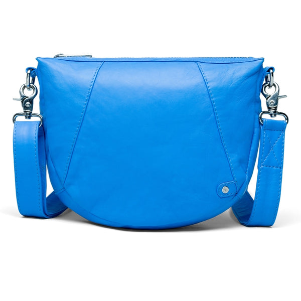 DEPECHE Crossbody bag in a lovely and soft leather quality Cross over 209 French blue