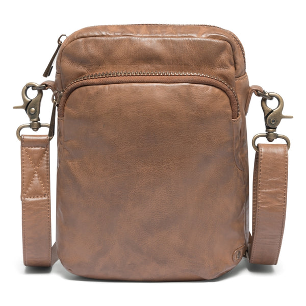 DEPECHE Crossover bag in strong and nice leather quality Cross over 173 Chestnut