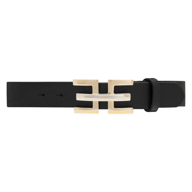 DEPECHE Exclusive and beautiful belt in soft leather Belts 099 Black (Nero)
