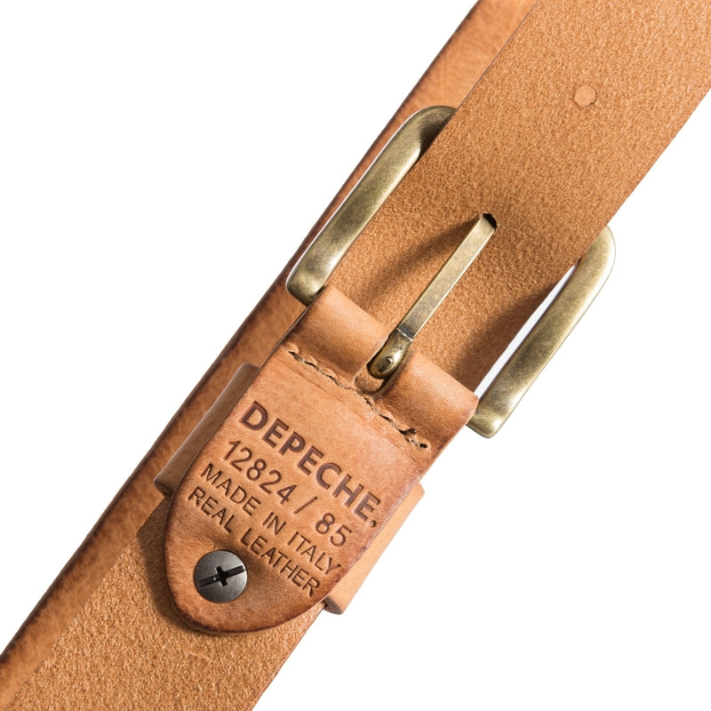DEPECHE Jeans belt Belts 153 Cognac/Brass