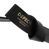DEPECHE Jeans leatherbelt with beautiful chain beltloop Belts 190 Black / Gold