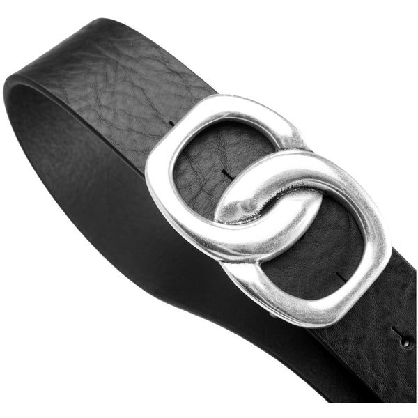 DEPECHE Jeans leatherbelt with nice buckle Belts 098 Silver