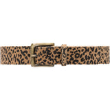 DEPECHE Jeans suede belt with leopard pattern Belts 082 Leopard