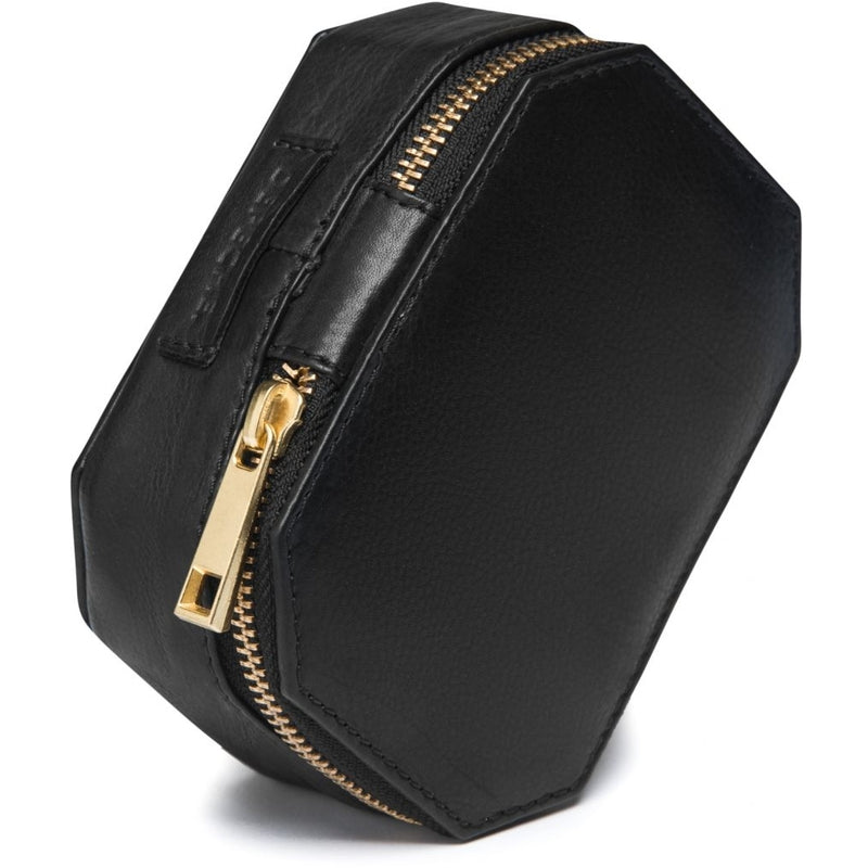 DEPECHE Large jewellery box in leather Accessories 099 Black (Nero)