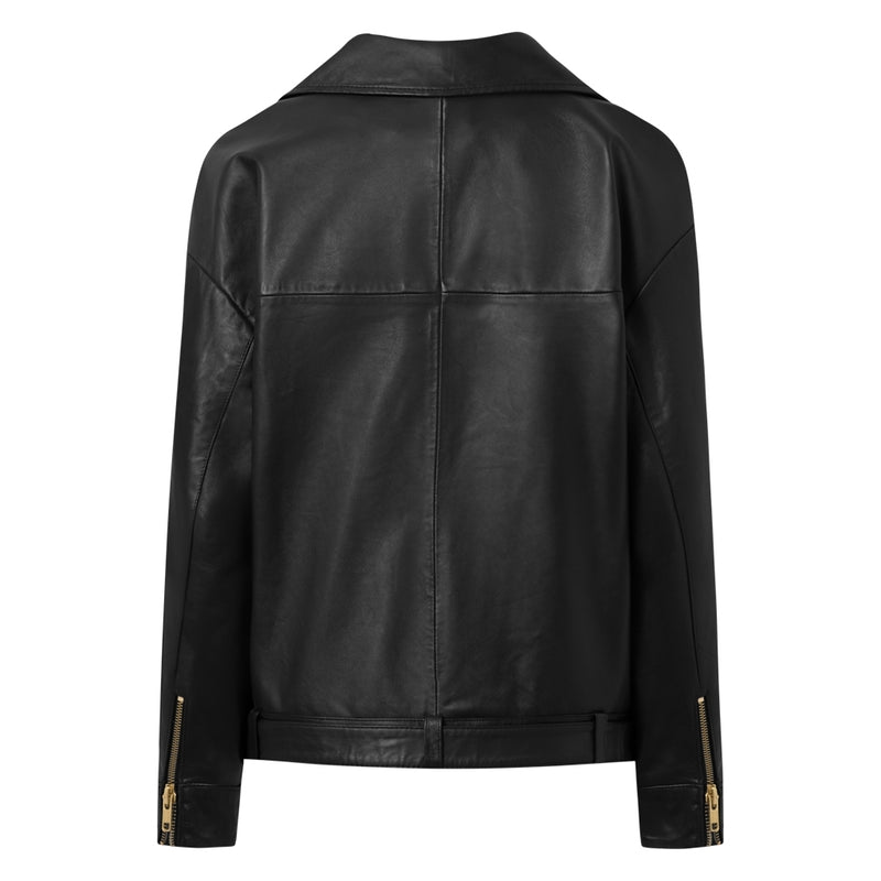 Depeche leather wear Leather biker jacket in nice and soft quality Jackets 099 Black (Nero)