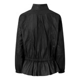 Depeche leather wear Leather jacket with smock effect Jackets 099 Black (Nero)
