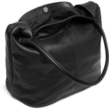 DEPECHE Leather shopper bag in a soft and wearable quality Shopper 099 Black (Nero)