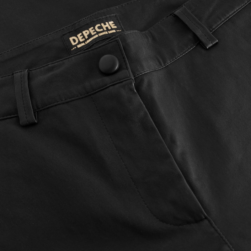 Depeche leather wear Leather stretch pants in soft quality Pants 099 Black (Nero)