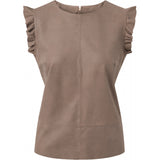 Depeche leather wear Leather top in soft quality Tops 007 Mud