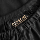 Depeche leather wear Leather top with waistband Tops 099 Black (Nero)